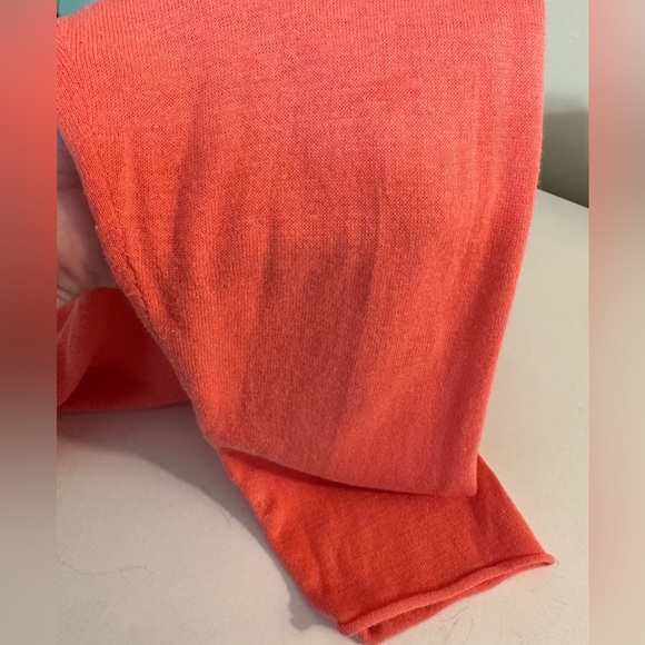 NIC + ZOE Plus Sized Cardigan Sweater Coral Pink Orange Ling Open Front Ribbed - Picture 9 of 11